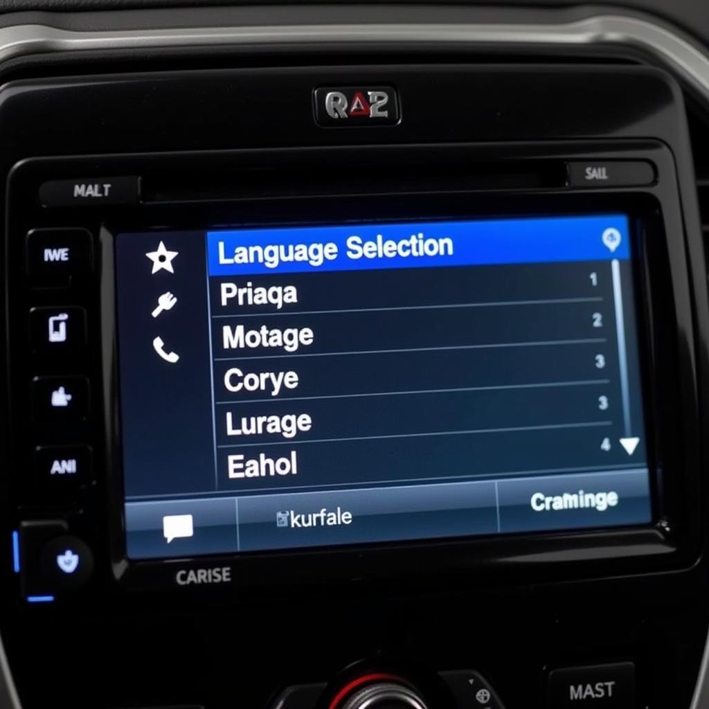 Selecting Desired Language on T10 Car Radio