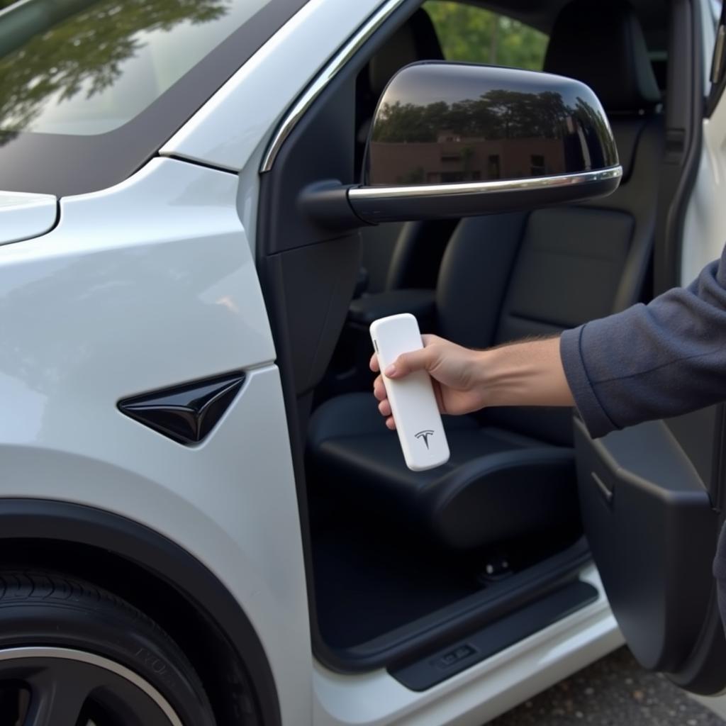 Tesla Key Fob and Model Y