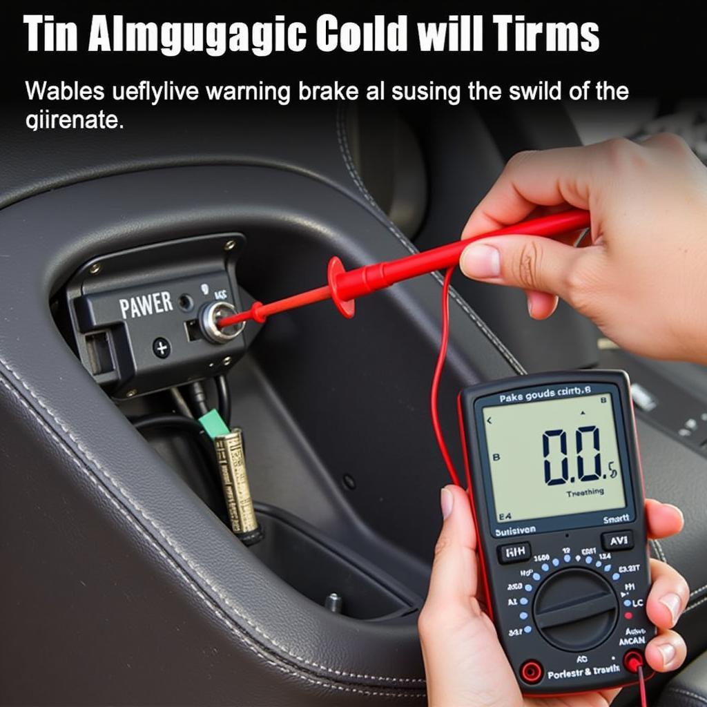 Testing the 1990 Dodge Caravan Parking Brake Switch with a Multimeter