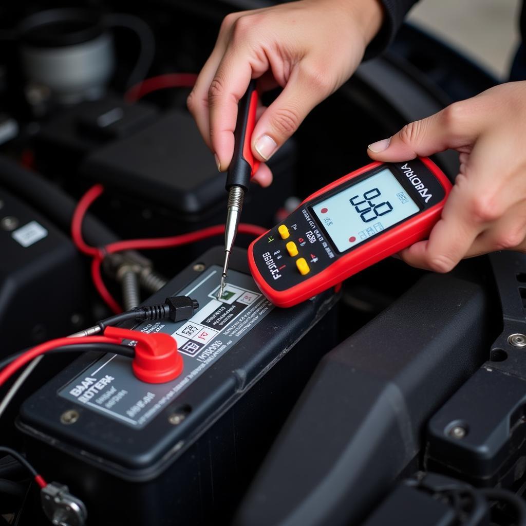 Testing a Car Battery with a Multimeter