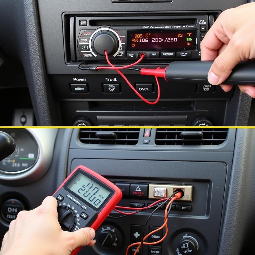 Testing Car Radio DIN Wiring With Multimeter