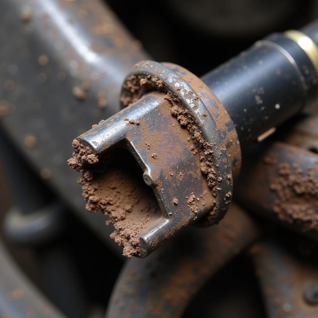 Faulty Brake Pressure Sensor Showing Corrosion and Damage