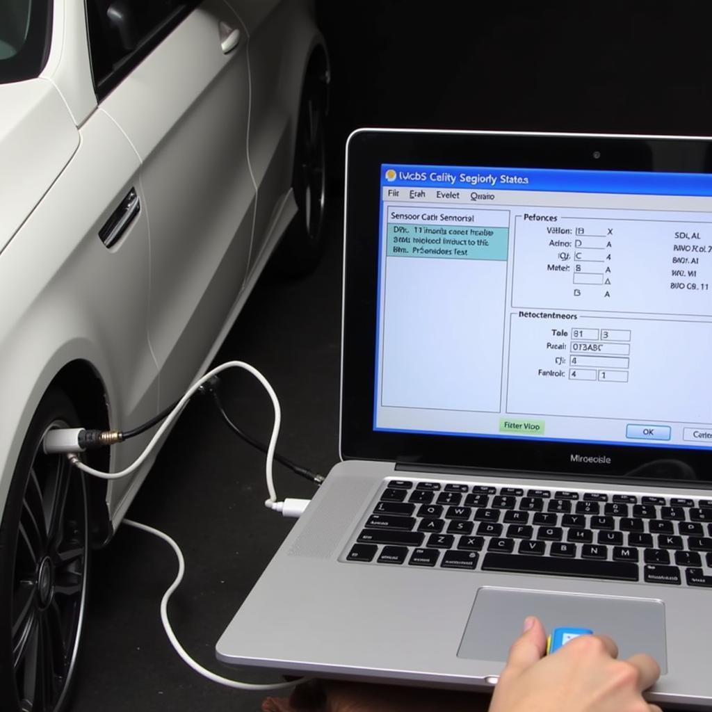 Connecting VCDS to OBD-II Port for ABS Sensor Test