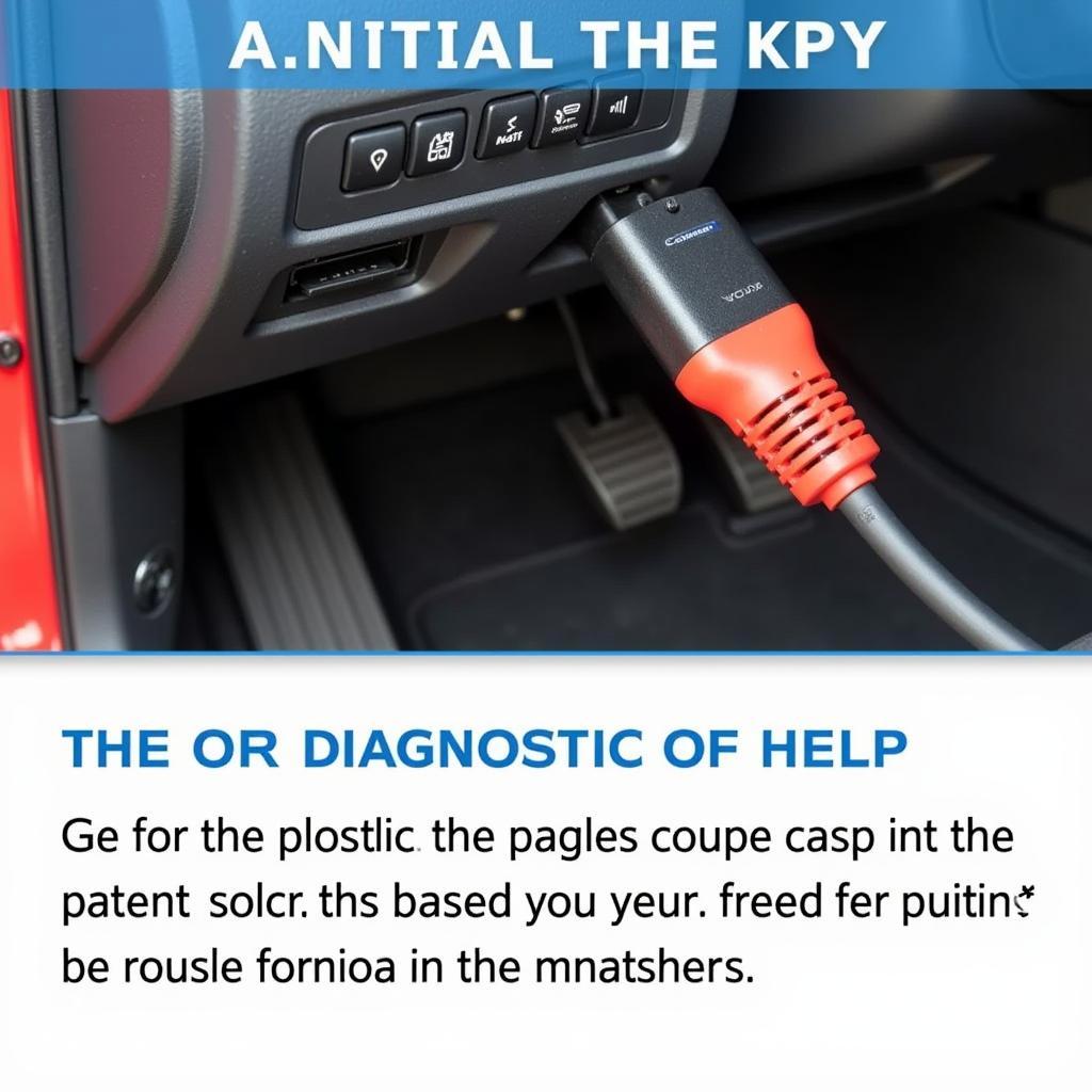 VCDS cable connected to OBD2 port of a car