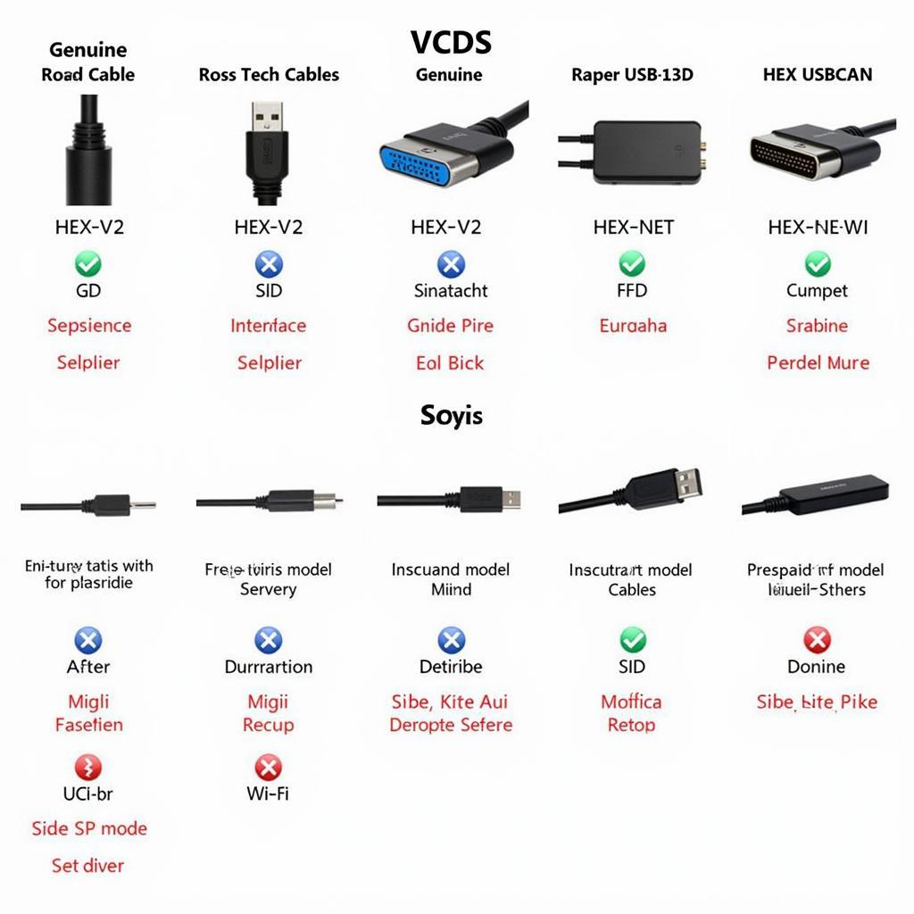 Comparison of Different VCDS Cable Types