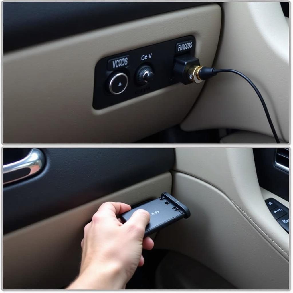 VCDS Interface Connected to Car OBD Port