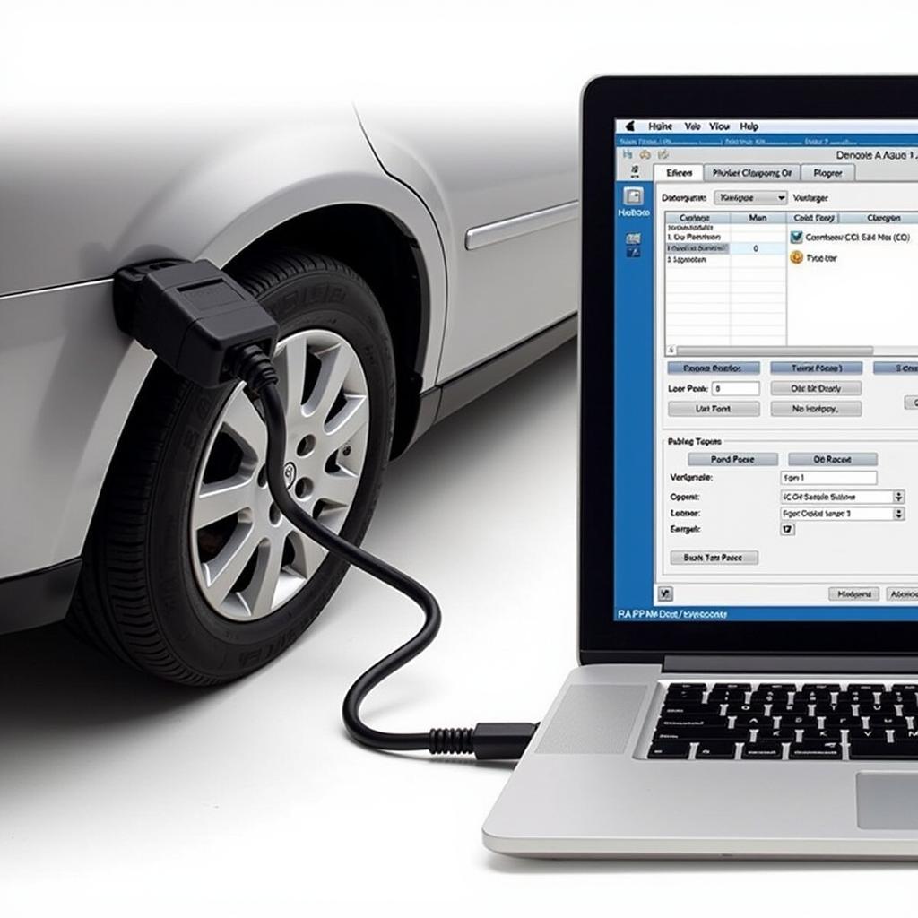 VCDS Interface Connected to OBD-II Port