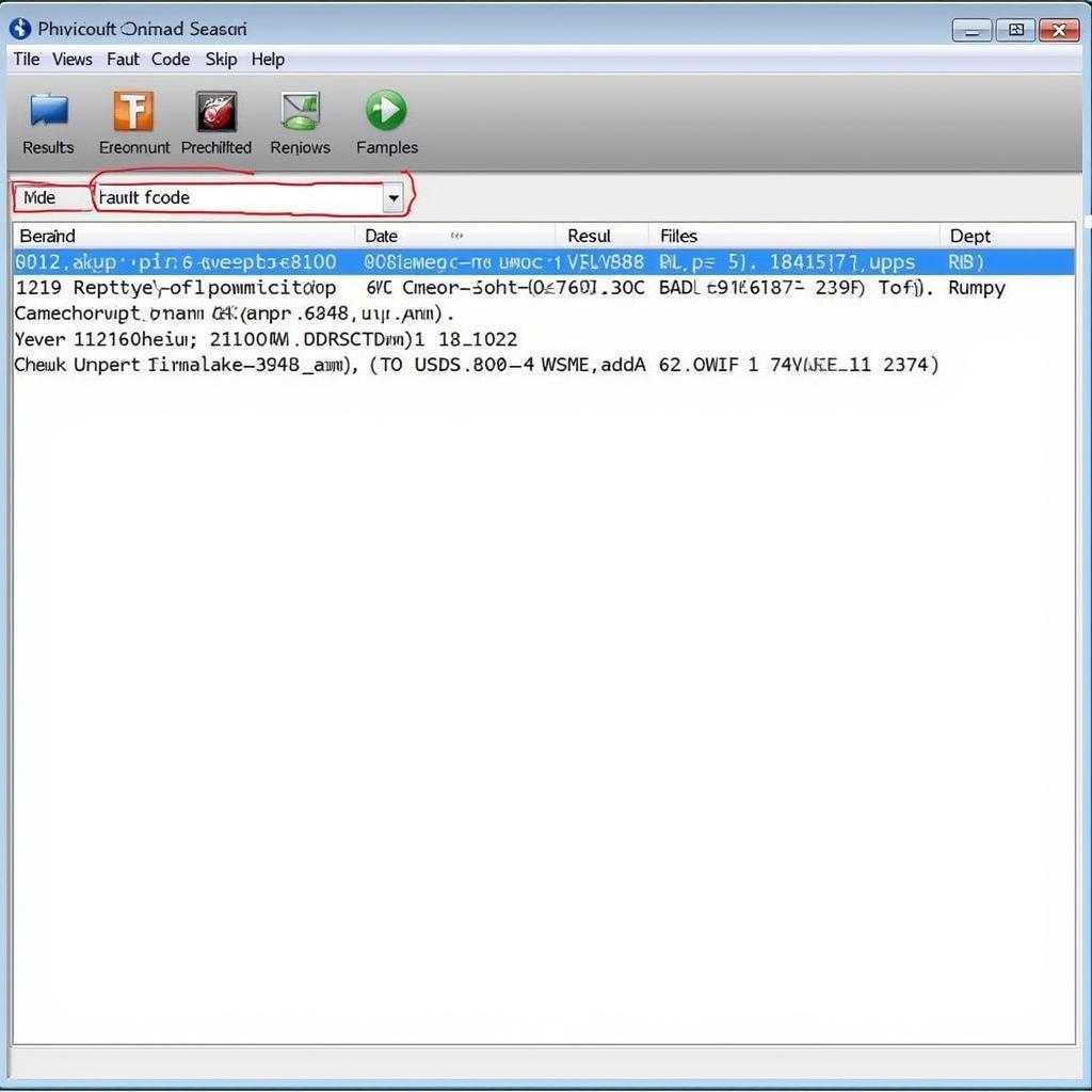 Searching for Fault Codes in VCDS