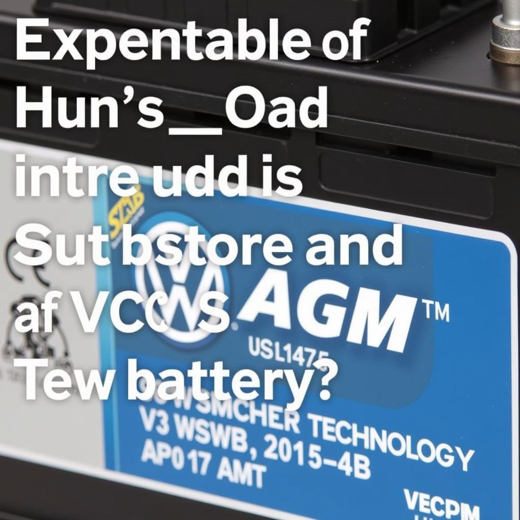 VW AGM Battery VCDS Compatibility