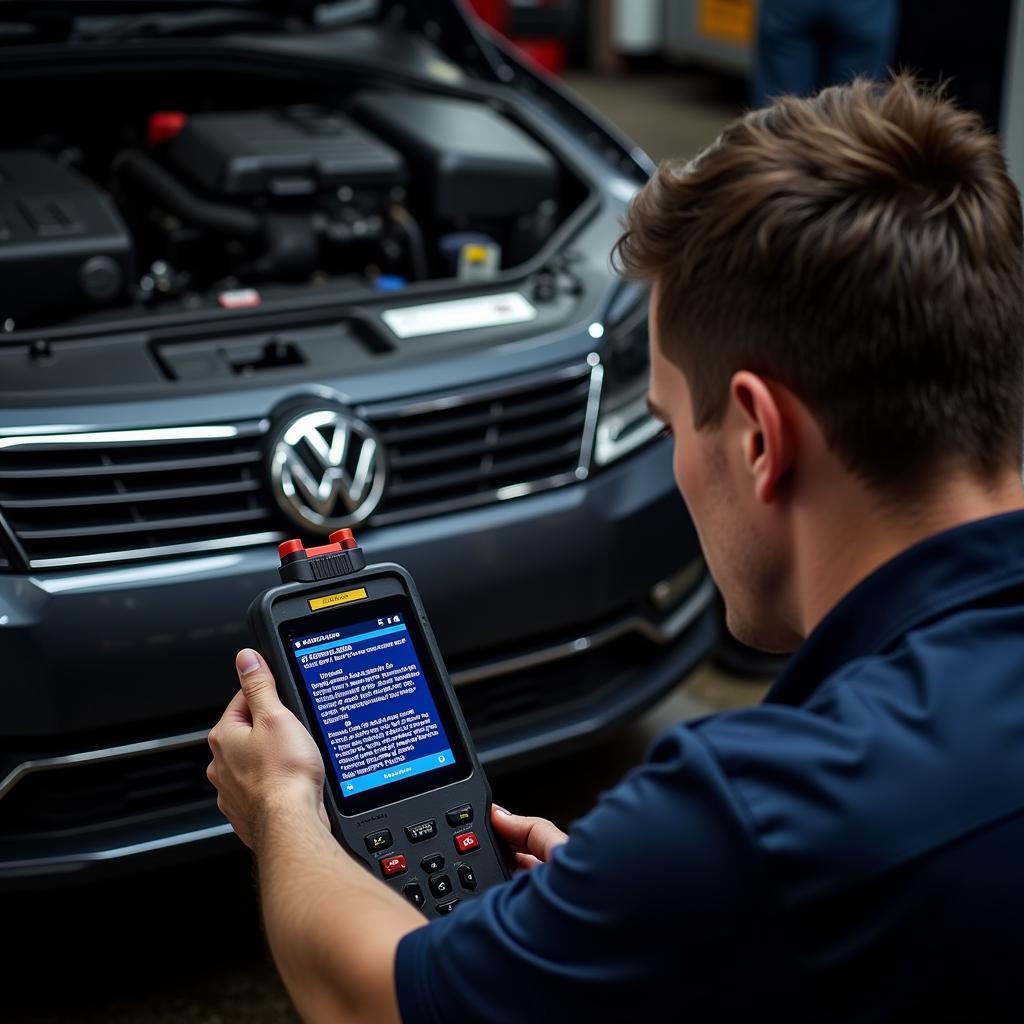 VW Passat Diagnostic Scan Tool Reading Fault Codes