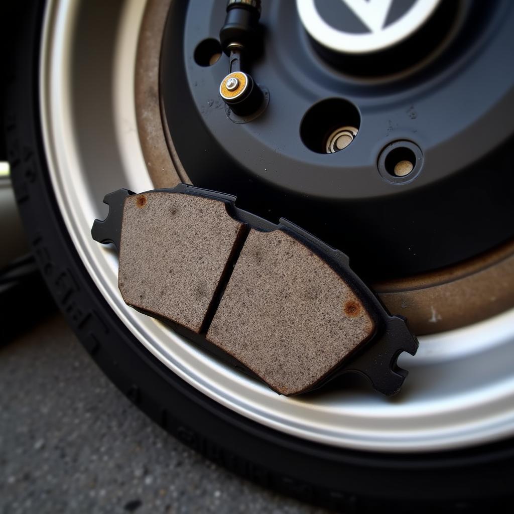 Worn VW T5 Brake Pads