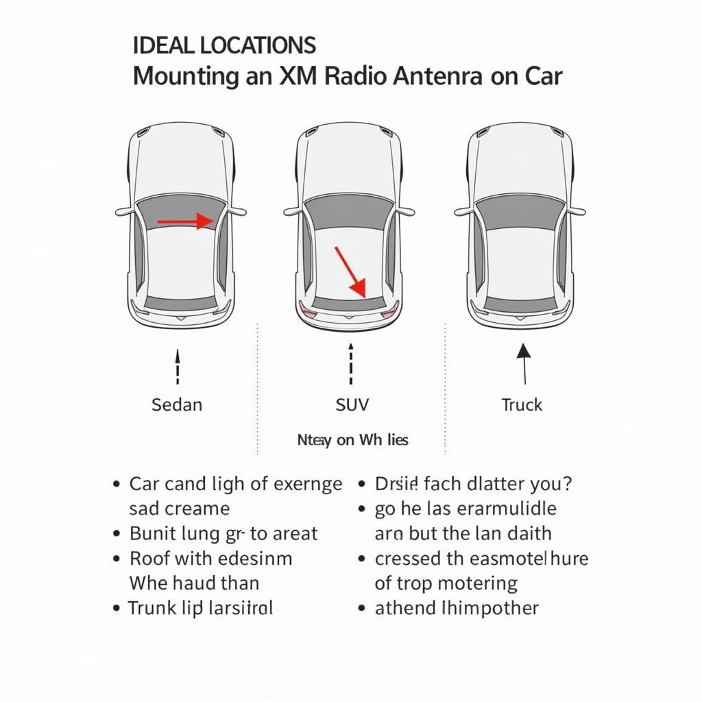 Optimal XM Radio Antenna Placement