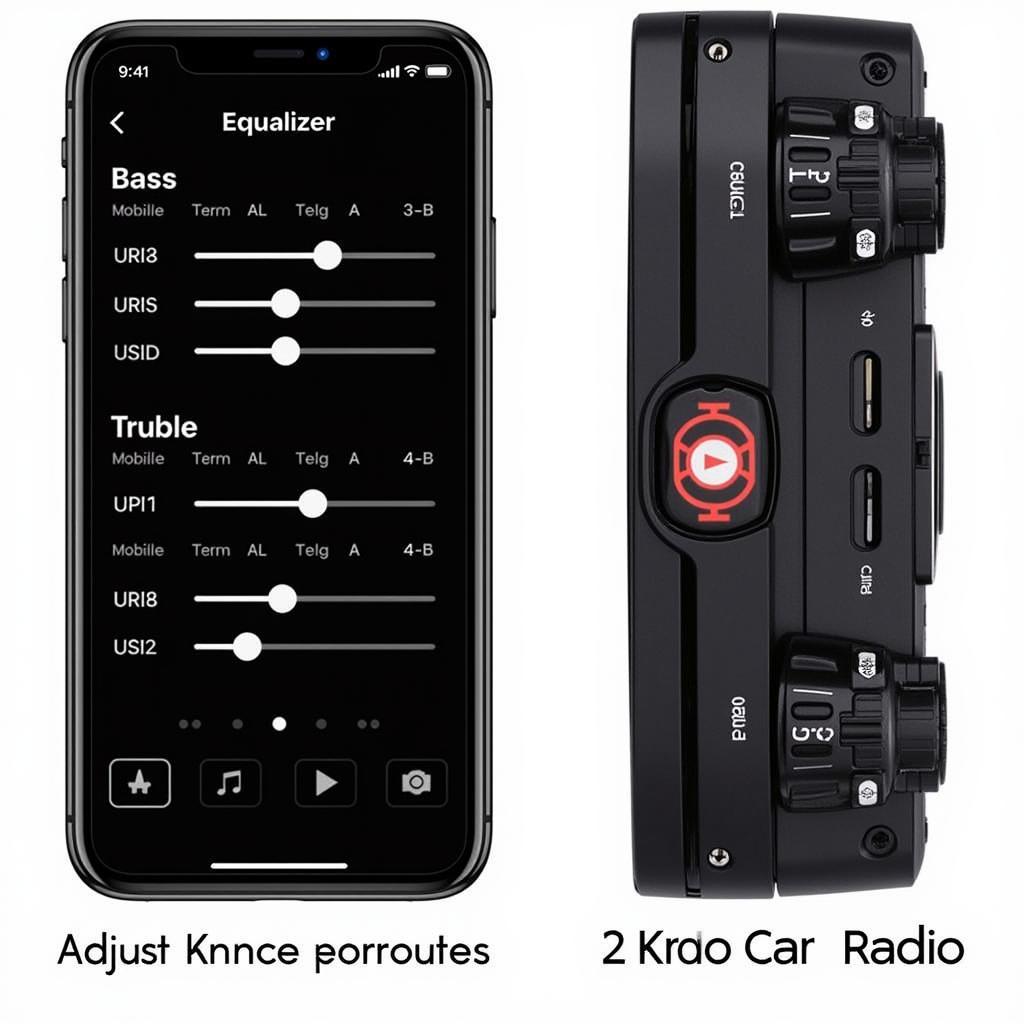 2 Knob Car Radio Bluetooth Equalizer Settings