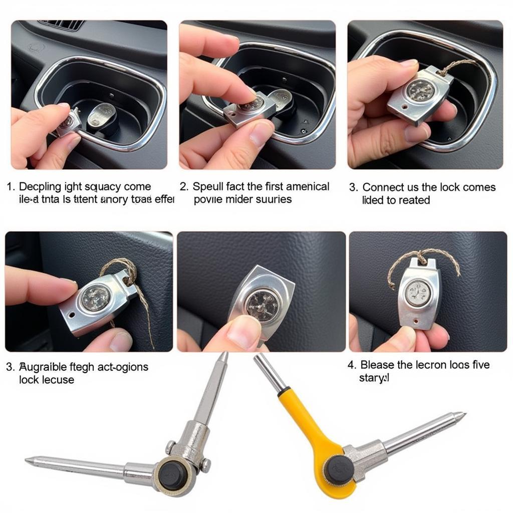 Replacing the Ignition Lock Cylinder on a 2002 Chevy Cavalier - An illustrated guide demonstrating the steps involved in replacing the ignition lock cylinder.