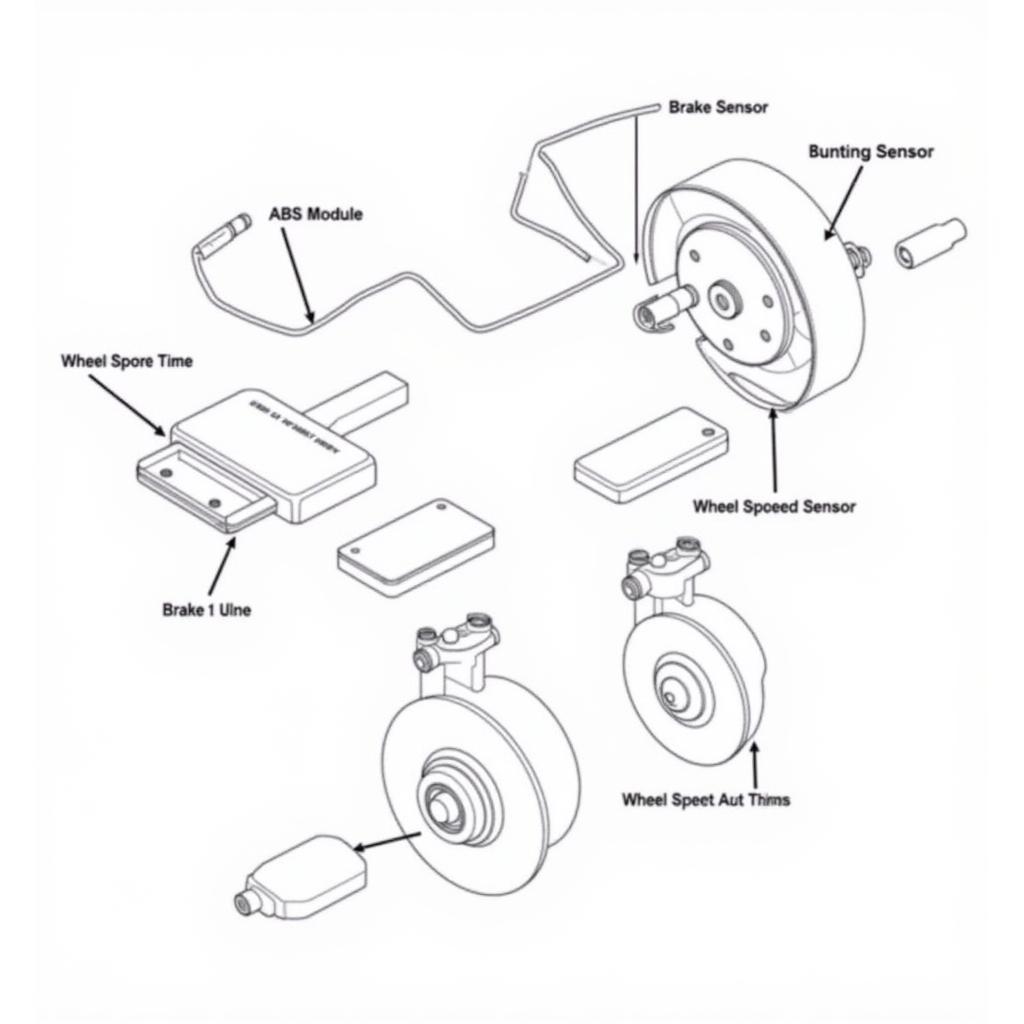 2004 Cadillac DeVille Rear Brake System Components Diagram