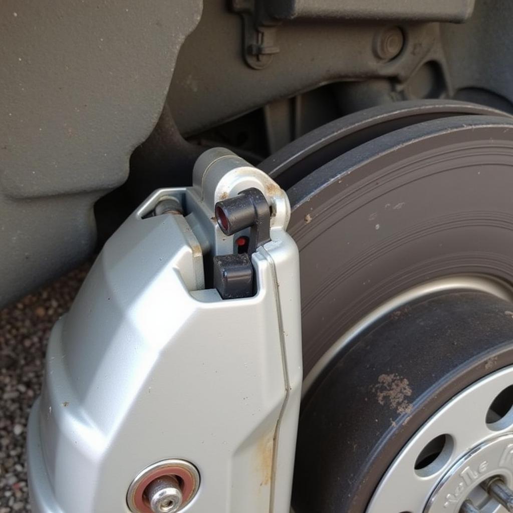 Brake pad sensor on a 2005 Audi A8