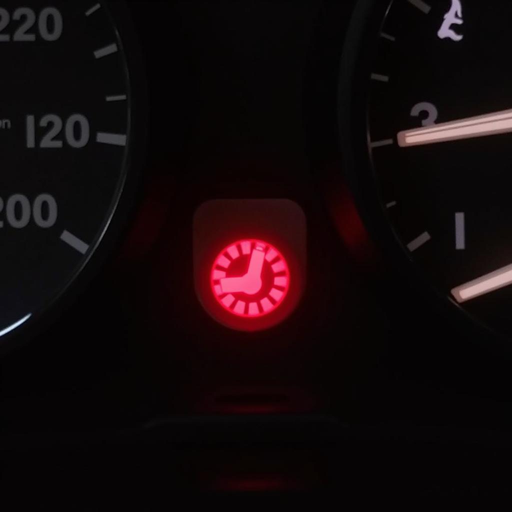 2006 Dodge Ram brake warning light illuminated on the dashboard.