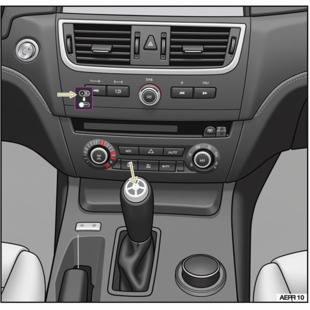 2007 BMW 550i Center Console with Auxiliary Input Location