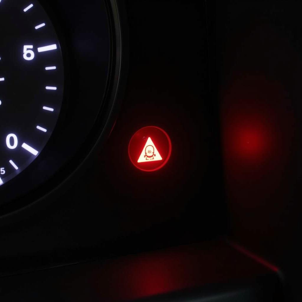 2007 Ford F150 brake warning light illuminated on the dashboard.