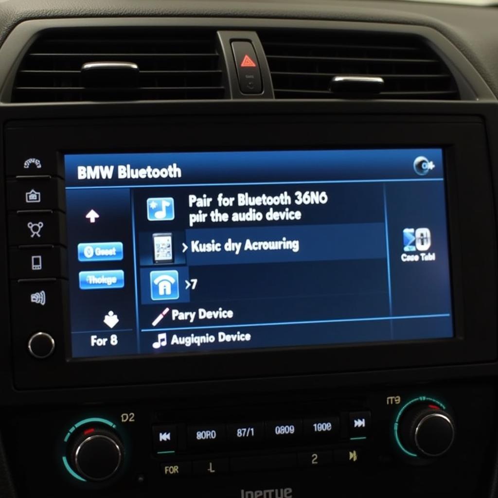 2009 BMW 3i Bluetooth Menu