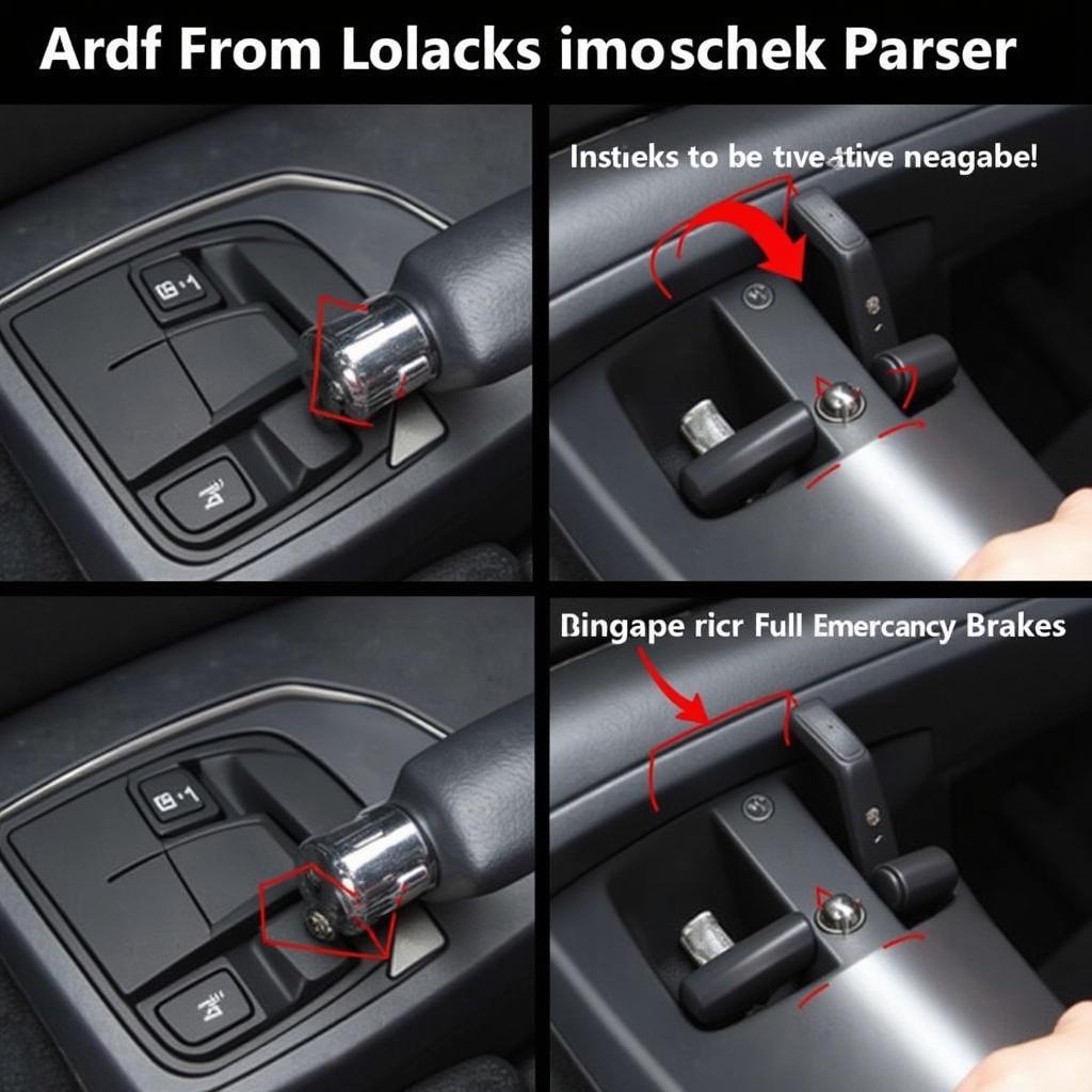 2010 Audi A8 Emergency Brake Lever Position