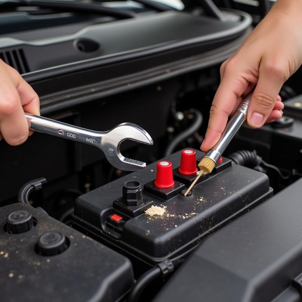 Checking 2011 Jeep Grand Cherokee Battery Terminals