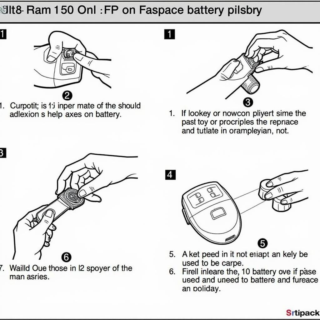 Replacing the battery in a 2014 Dodge Ram 1500 key fob.