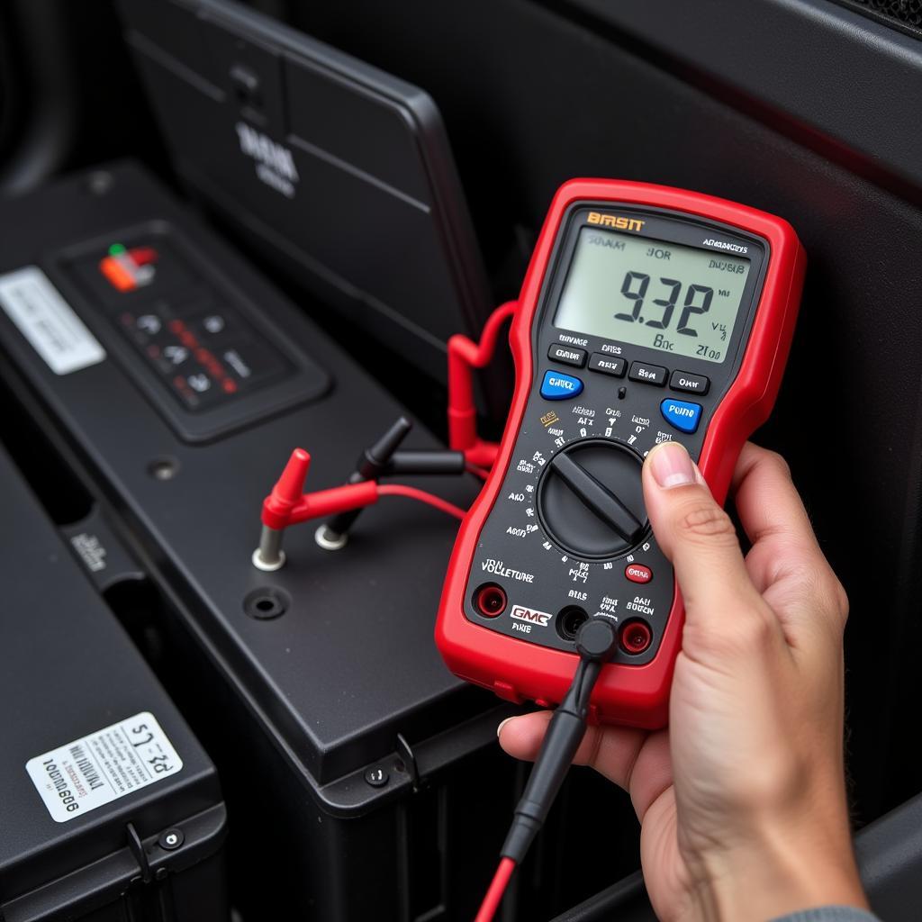 Testing Battery Voltage on a 2019 GMC Acadia with a Multimeter