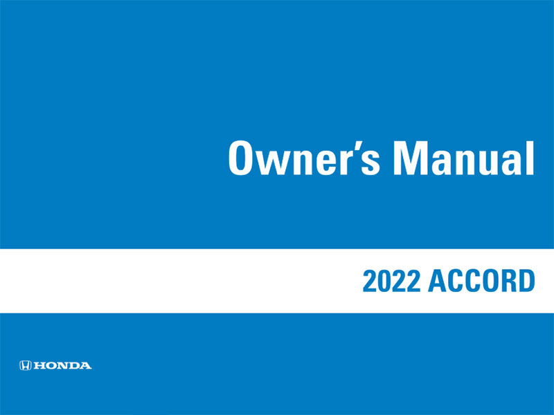 2022 Honda Accord Owner's Manual PDF