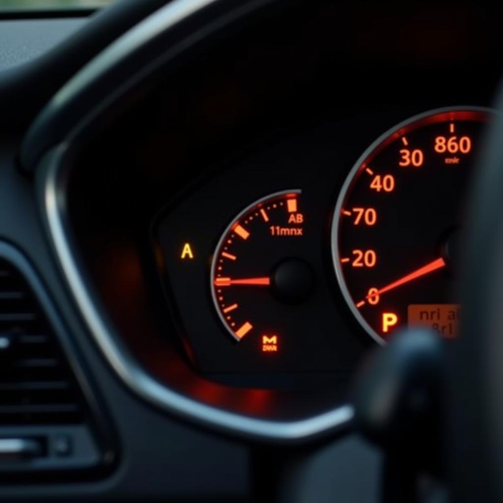 ABS and Brake Warning Lights Illuminated on Dashboard