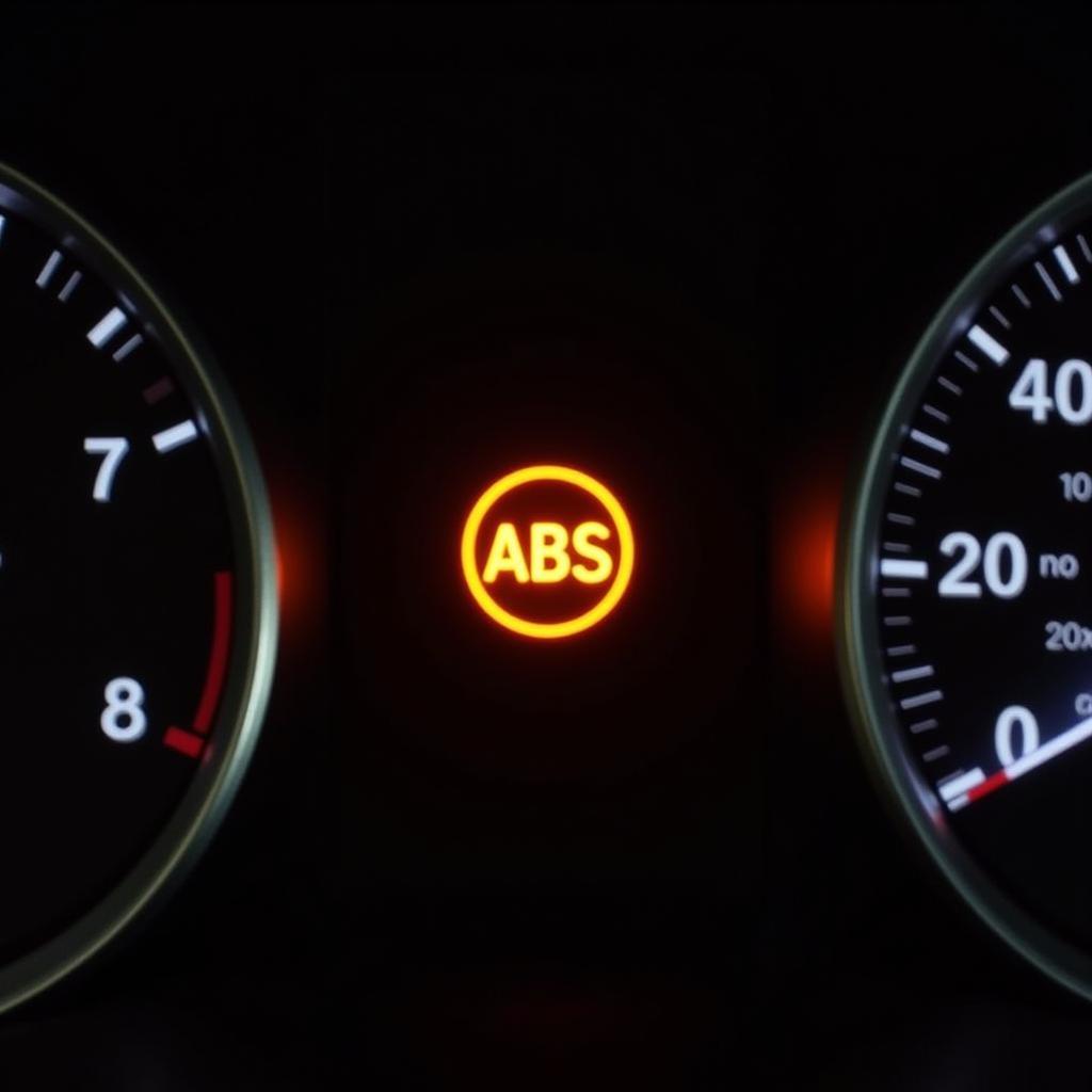 ABS Warning Light on a 2011 Volkswagen Tiguan Dashboard