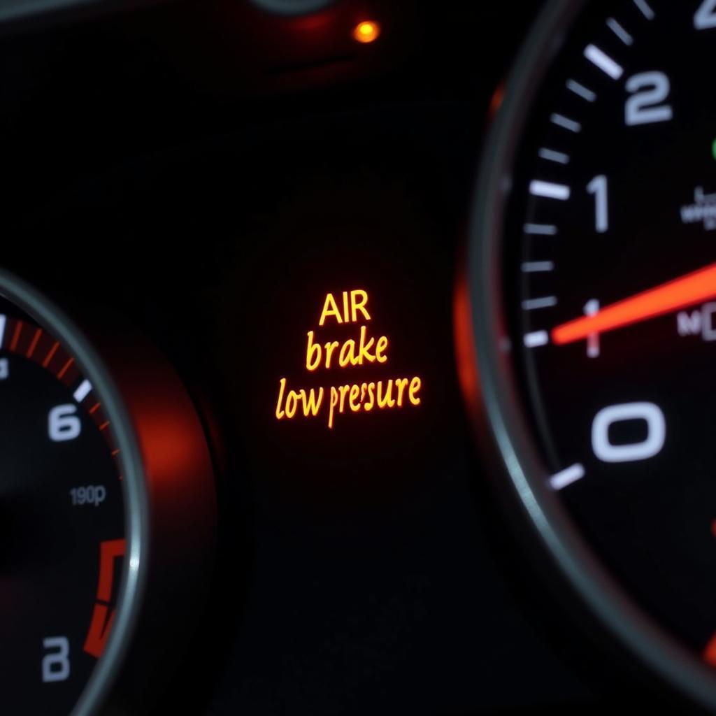 Air Brake Low Pressure Warning Light on Dashboard