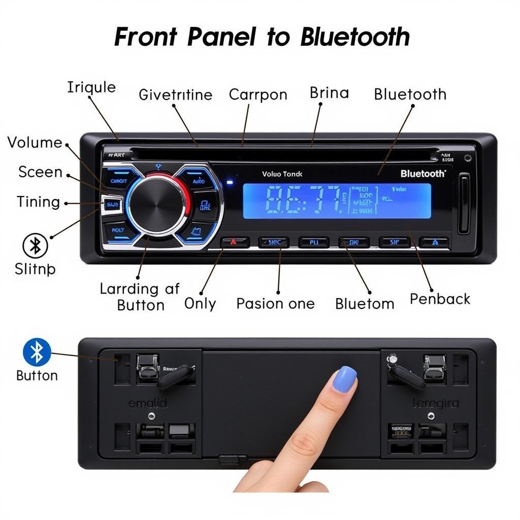 Aldi Bluetooth Car Radio Features Displayed