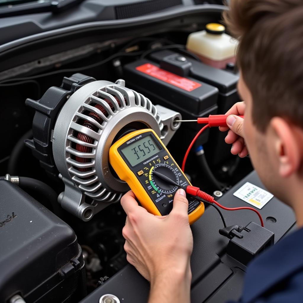 Testing Car Alternator with a Multimeter