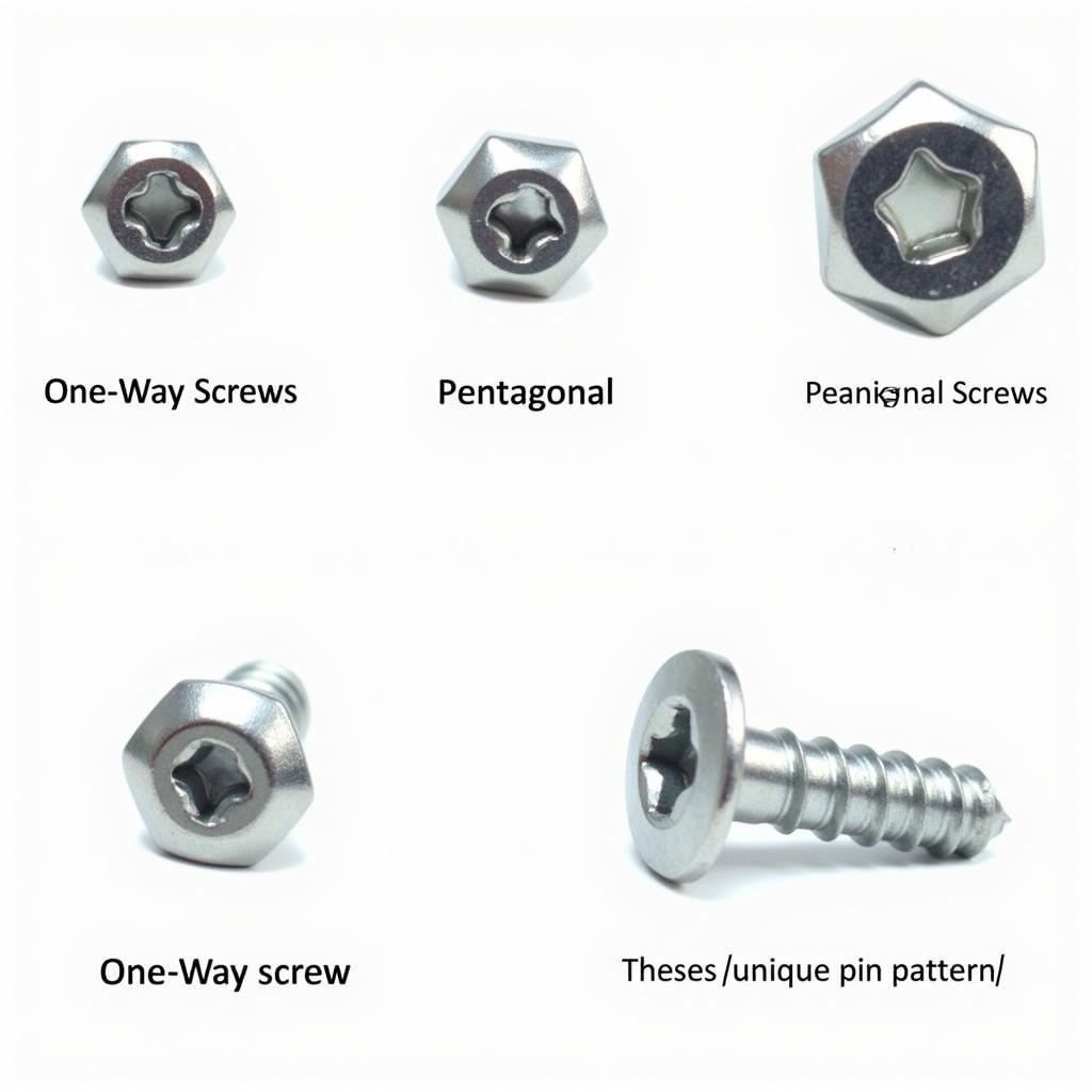 Various Anti-Theft Screw Types