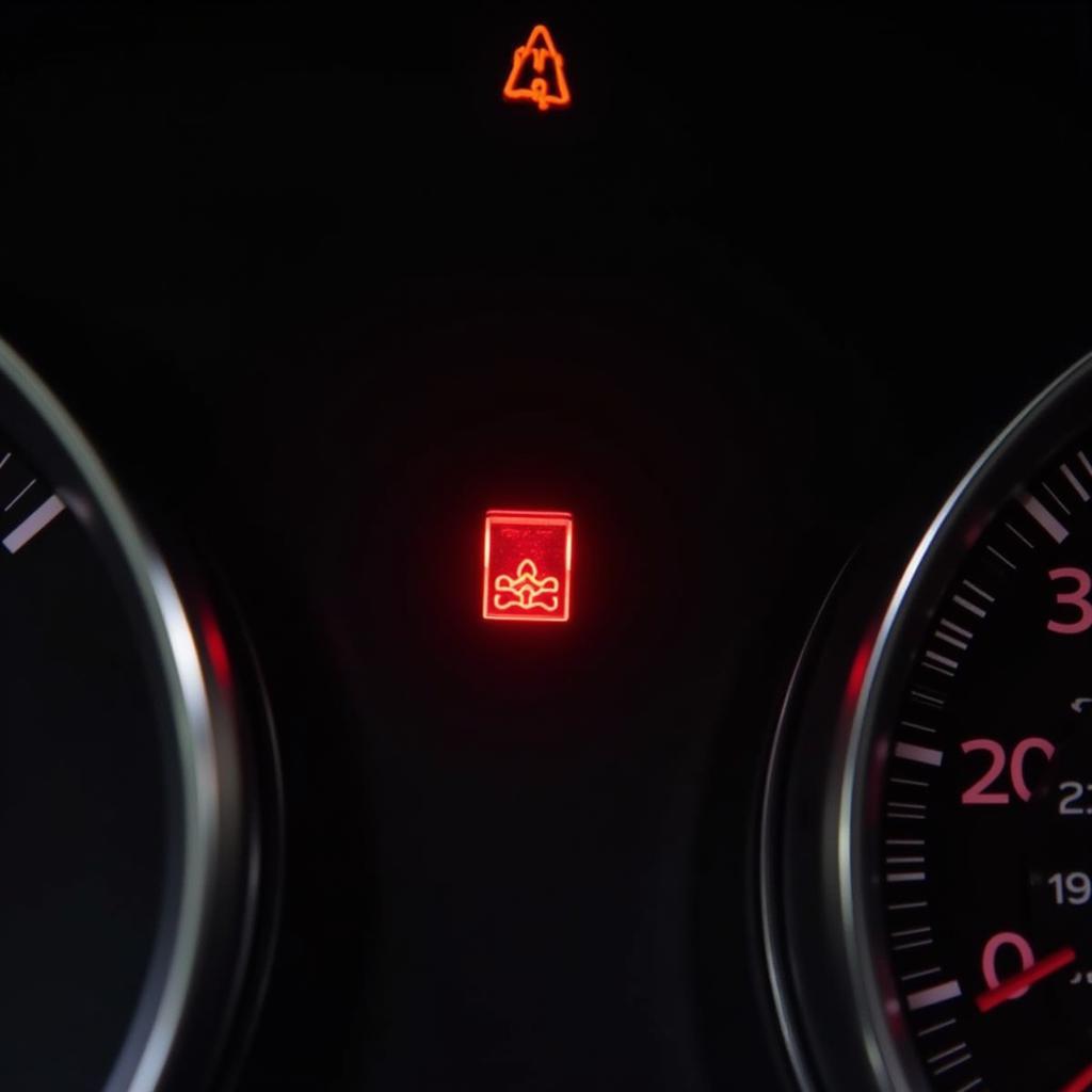 Audi A4 Dashboard Showing Red Brake Warning Light