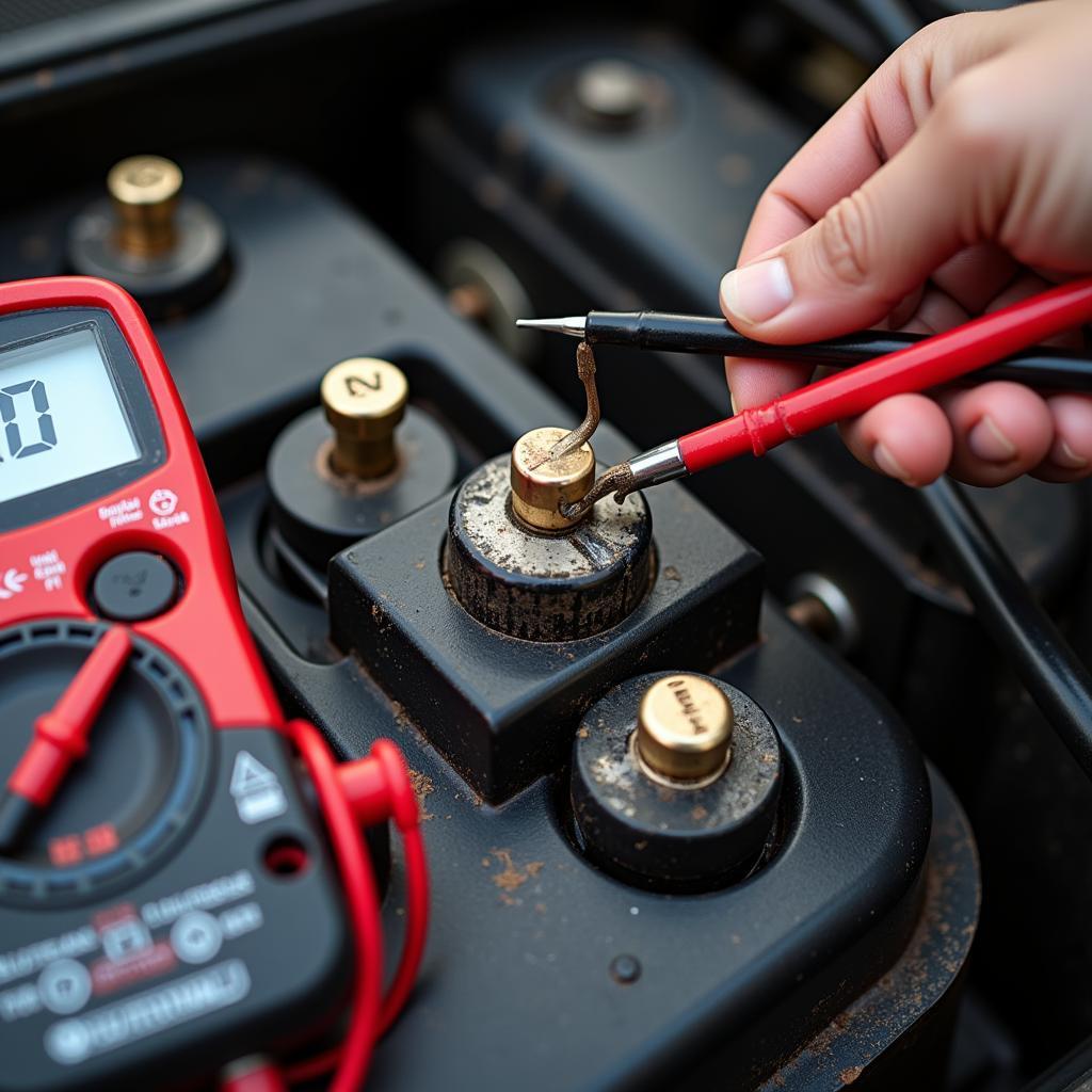 Testing a Car Battery Cell for Damage