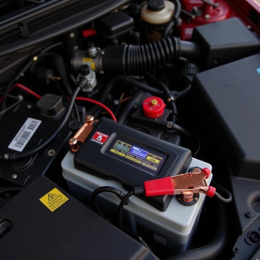 Battery Tender Charging a Dead Car Battery