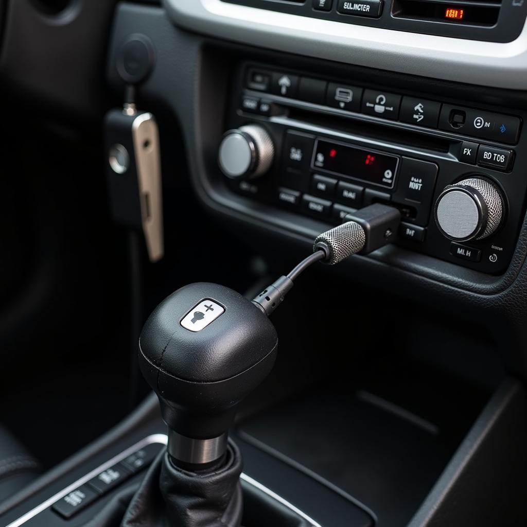 Bluetooth Adapter Connected to Car Radio