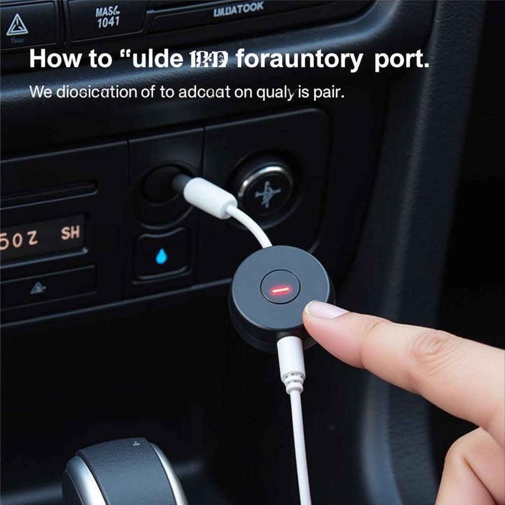 Bluetooth Adapter Connected to Car Stereo via Aux Cable