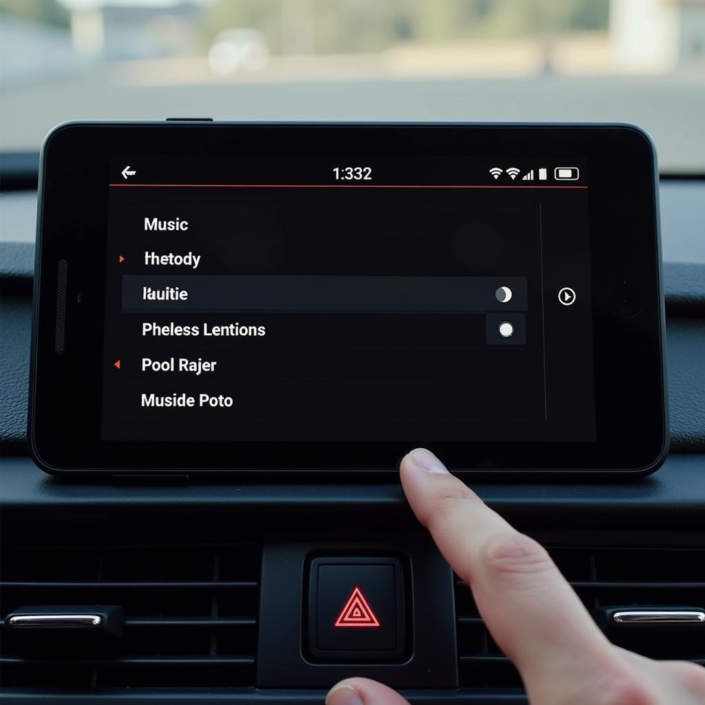 Bluetooth Car Radio Control App Interface