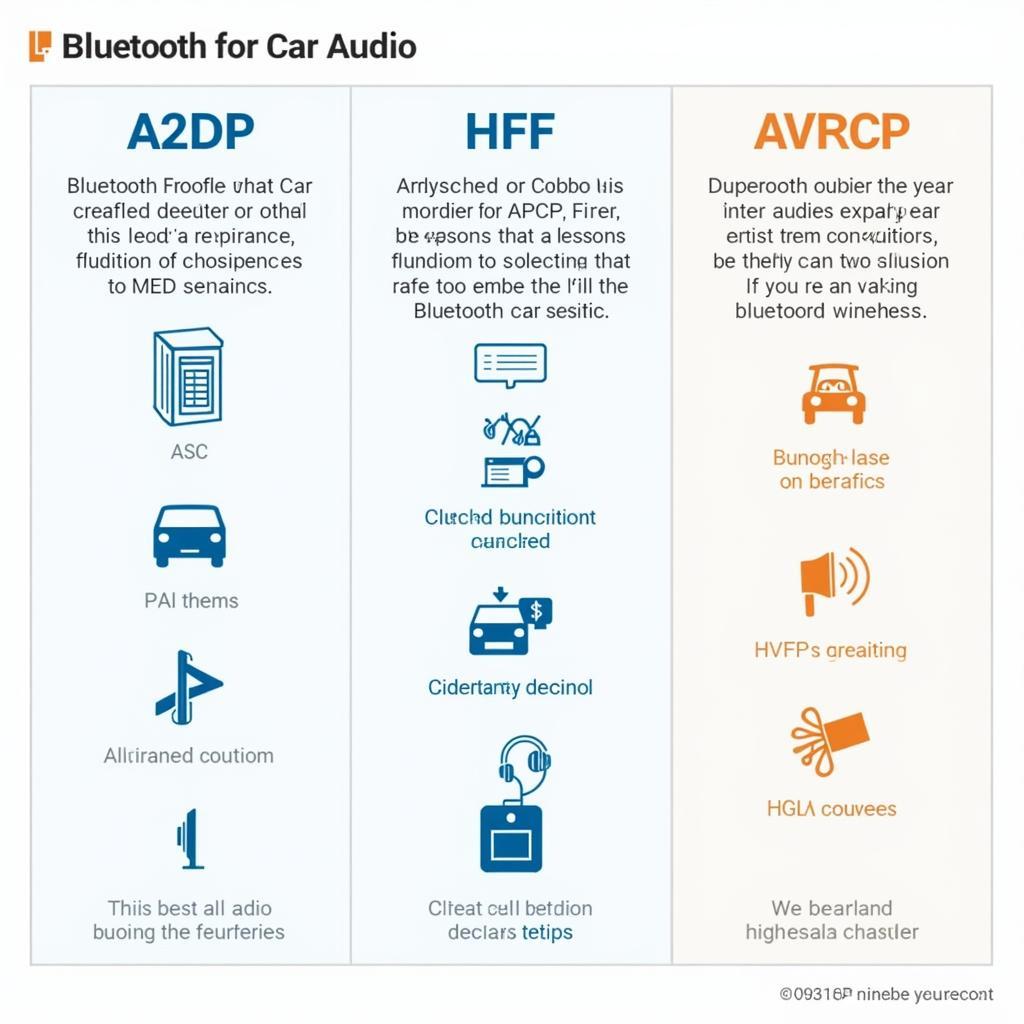 Different Bluetooth profiles for car audio