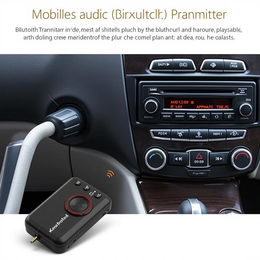 Bluetooth Transmitter Plugged into Car Radio