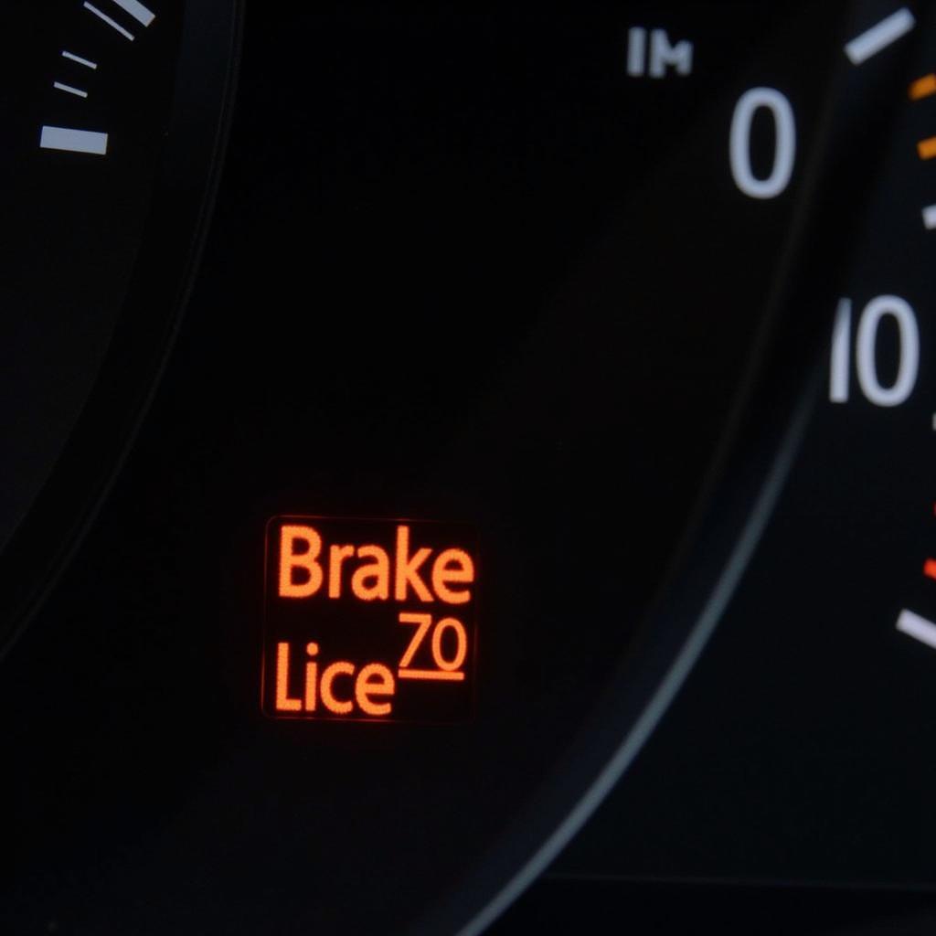 BMW 1 Series Brake Warning Light illuminated on the dashboard