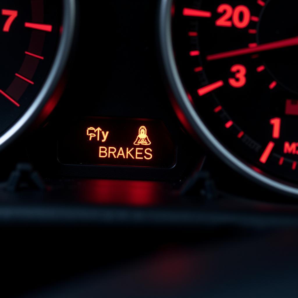 BMW 3 Series Brake Warning Light Display