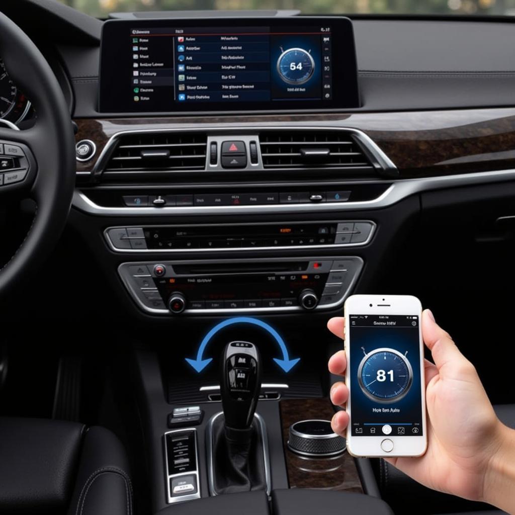 BMW 7 Series Connected Smartphone Playing Music