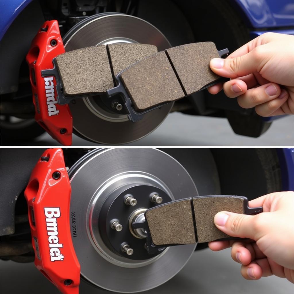 New Brake Pads Installed on a BMW E30