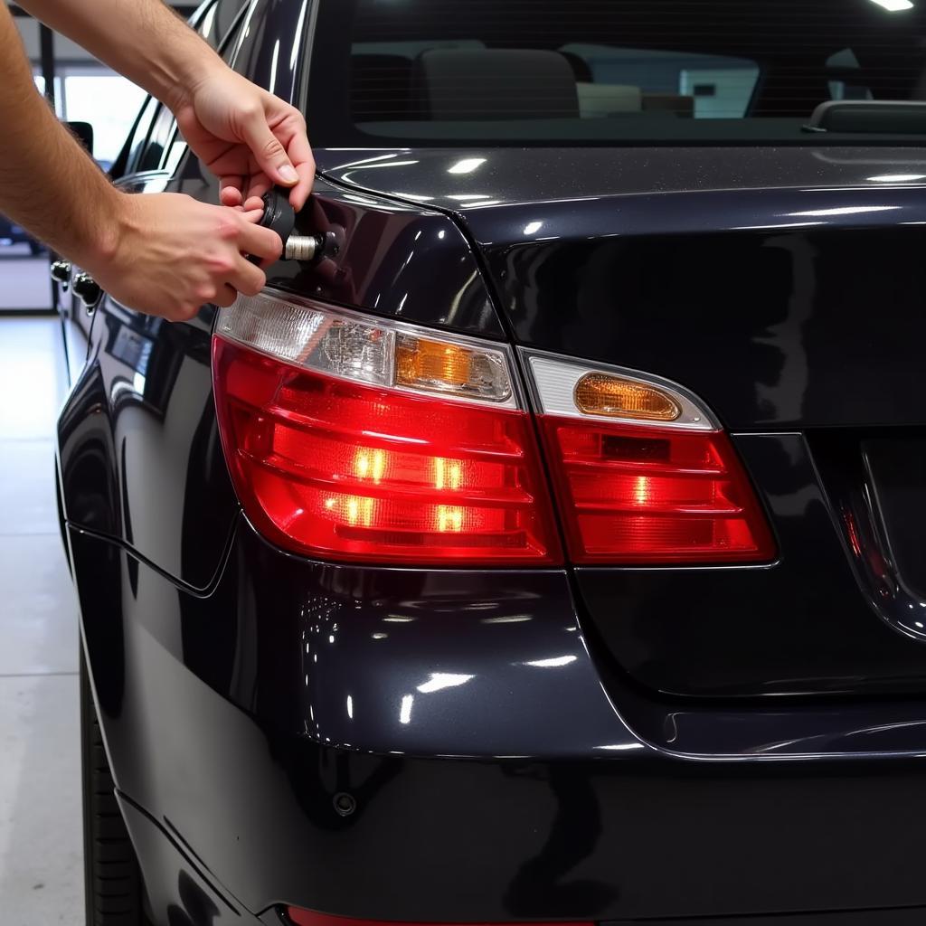 Checking BMW E60 Brake Light Bulbs