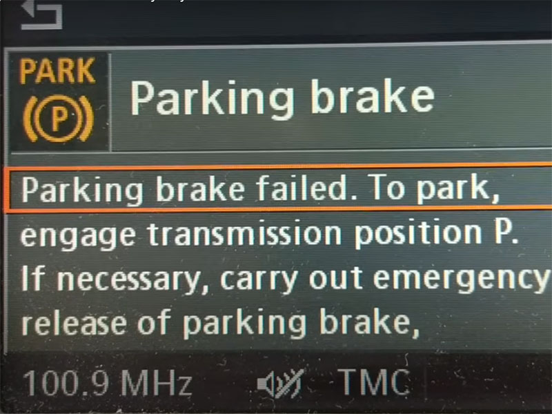 BMW Electronic Parking Brake Malfunction