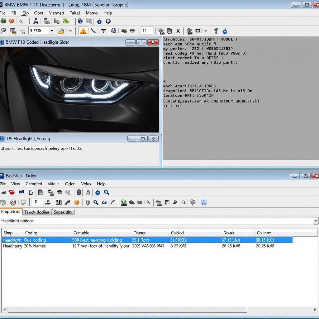 BMW F10 Coding Software Interface